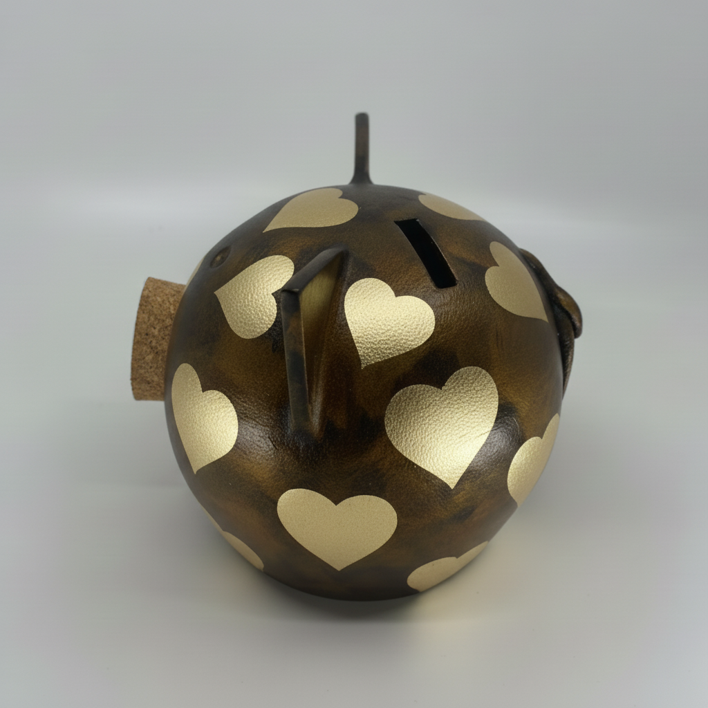 Golden Hearts | Handmade Piggy Bank