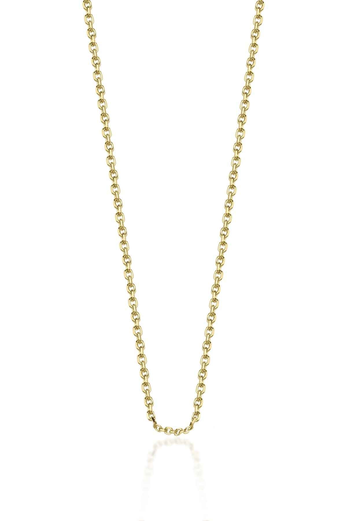 14ct Gold Cut Solid Anchor Chain  0.039 inch