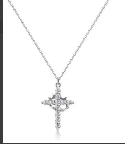 Crown Cross Necklace - HollySaleShop