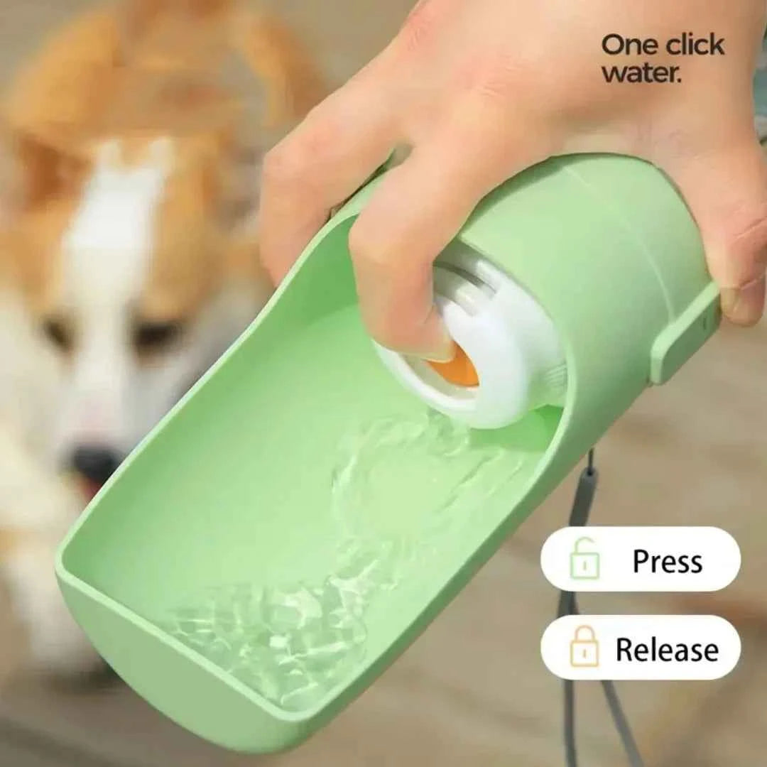 2-in-1 Pet Travel Water Bottle with Food Container