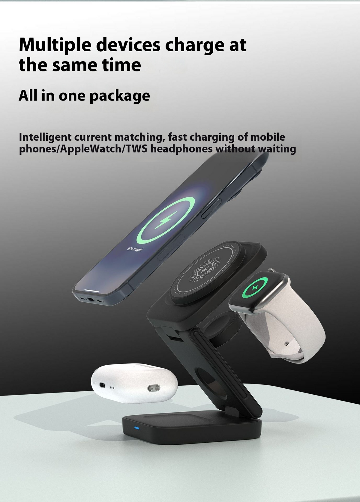 3 IN 1 FOLDABLE WIRELESS CHARGER - HollySaleShop