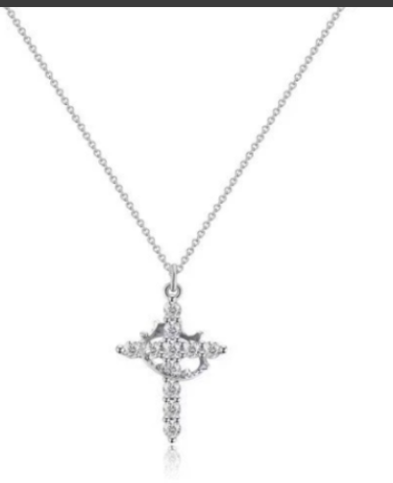Crown Cross Necklace - HollySaleShop