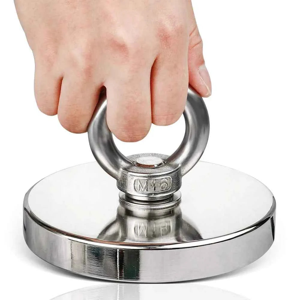 Super Strong Neodymium Fishing Magnets Heavy Duty imanes Magnet with Countersunk Hole Eyebolt for Salvage Magnetic Fishing