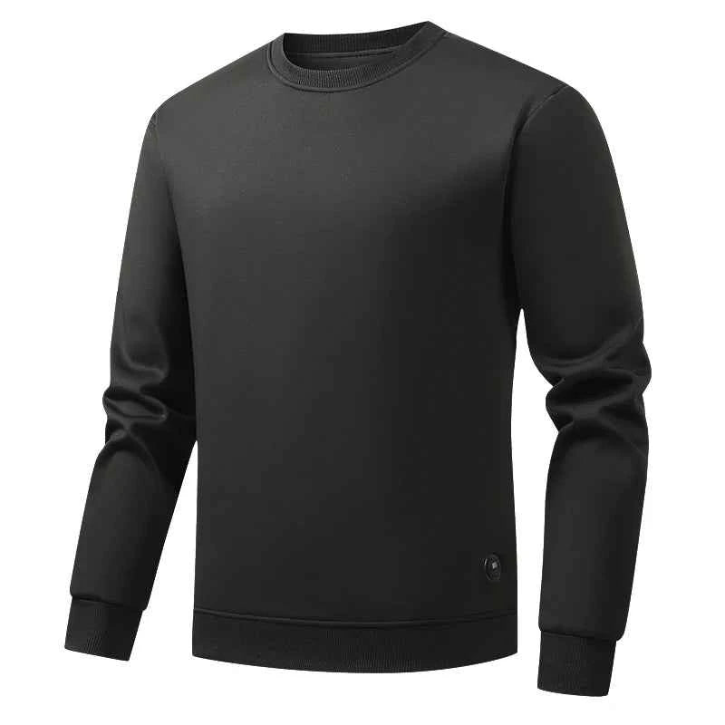 New 7-Zone Heating Intelligent Temperature Control Electric Round Neck Hoodie Men'S Autumn Winter Casual Thick Warm Pullover Top