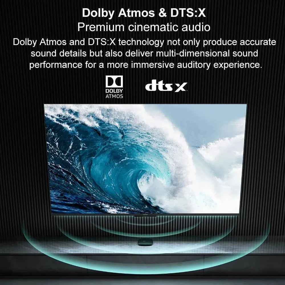 Xiaomi Mi TV Box S 3rd / 2nd Gen, Android Smart TV Box Media Player 4K UHD Google TV Dolby Vision HDR10+ Google Assistant BT5.2