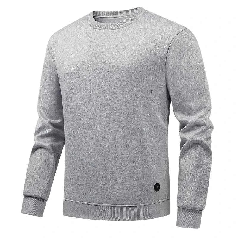 New 7-Zone Heating Intelligent Temperature Control Electric Round Neck Hoodie Men'S Autumn Winter Casual Thick Warm Pullover Top