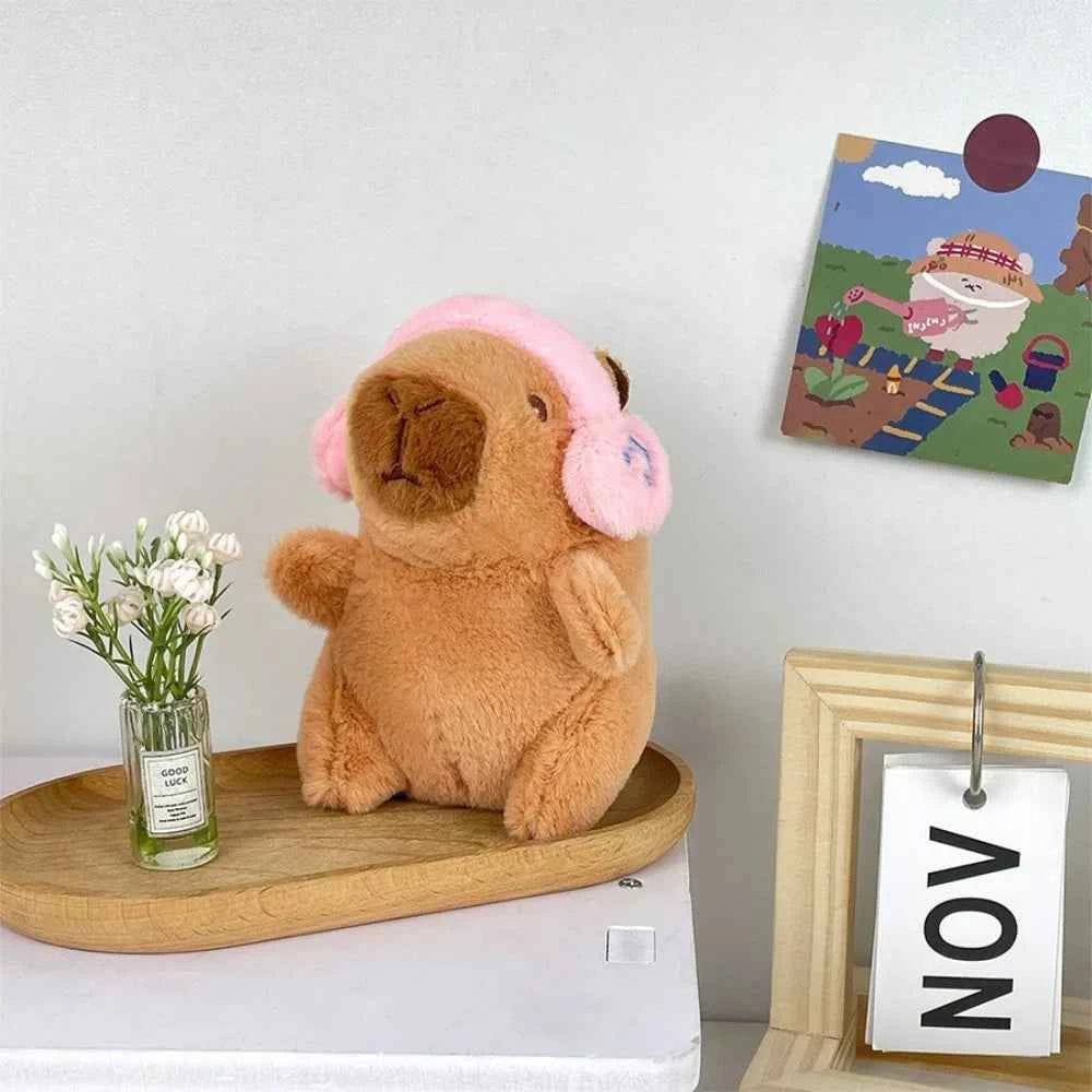 Cute Capybara Plush Toy Hoodie with Wings Simulation Doll Small Size Stuffed Animals Anime Fluffty Toy Birthday Party