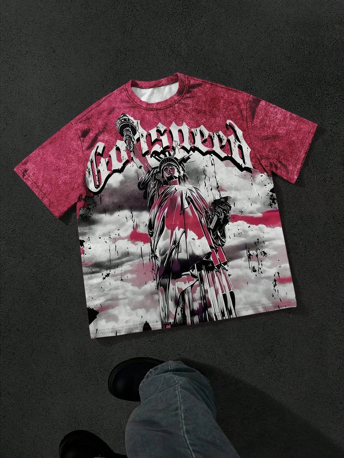 The new men's T-shirt for the summer of 2025 features a casual fashionable soft and breathable 3D angel pattern print