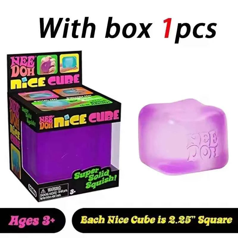 Needoh Nice Cube Sensory Stress Reliever Fidget Tool for Anxiety & Focus Desk Sensory Cube for Adults & Kids