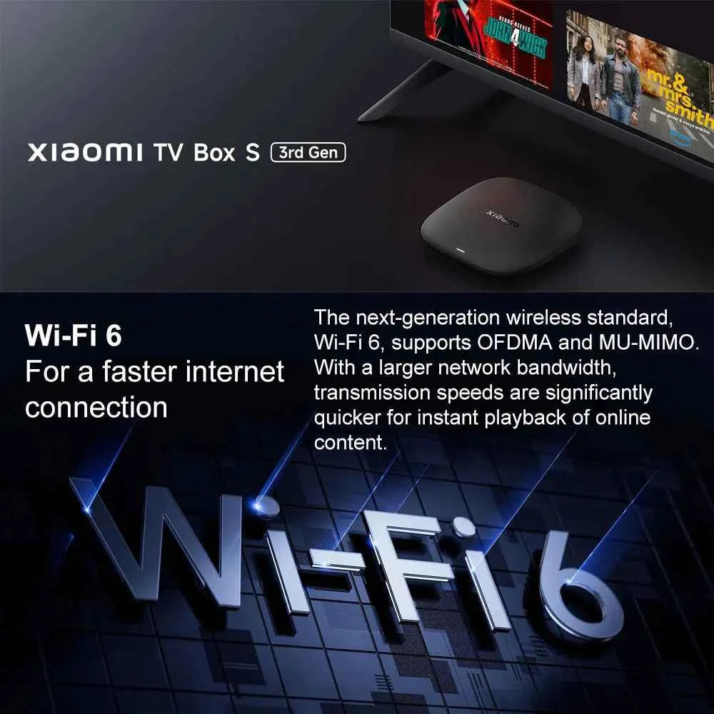 Xiaomi Mi TV Box S 3rd / 2nd Gen, Android Smart TV Box Media Player 4K UHD Google TV Dolby Vision HDR10+ Google Assistant BT5.2
