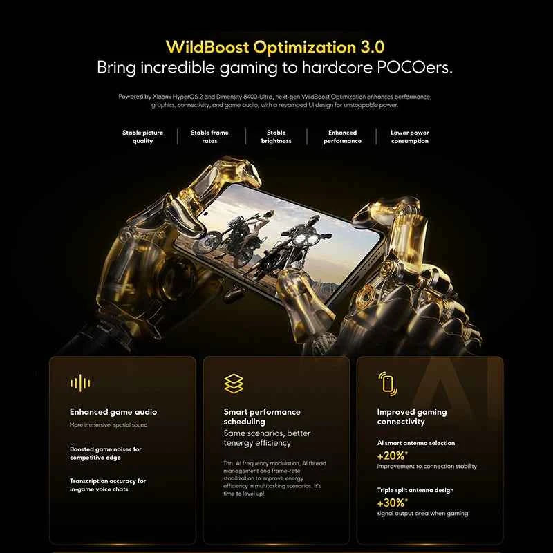 POCO X7 Pro Global Version Cellphone 256GB / 512GB Dimensity 8400-Ultra 6.67" 120Hz Display 6000mAh 5G NFC