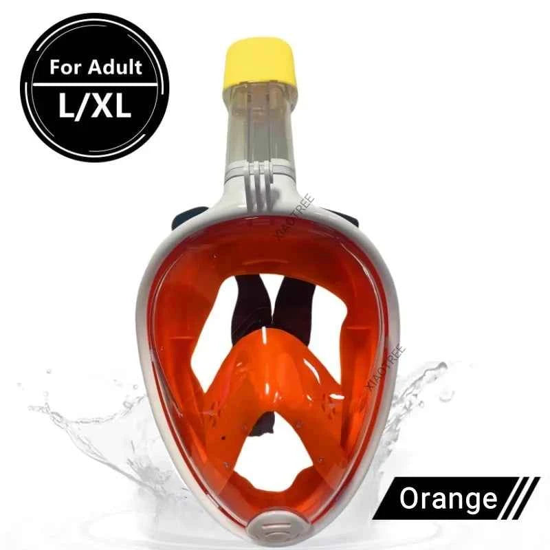 Underwater Scuba Anti Fog Full Face Diving Mask Snorkeling Respiratory Masks Safe Waterproof Swimming Equipment for Adult Kids