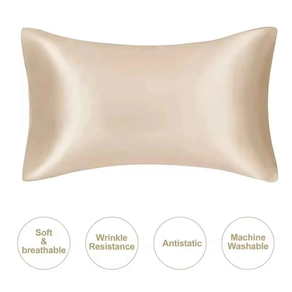 Kuup 1pcs Pillowcase Pillow Cover Silky Satin Hair Beauty Pillow Case Comfortable Pillow Case Home Decor Wholesale