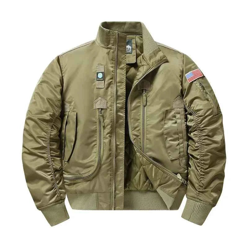 Autumn/Winter New Cotton Thickened Work Uniform Air Force Loose Fit Plus Size Casual Jacket Baseball Uniform Flight Attendant