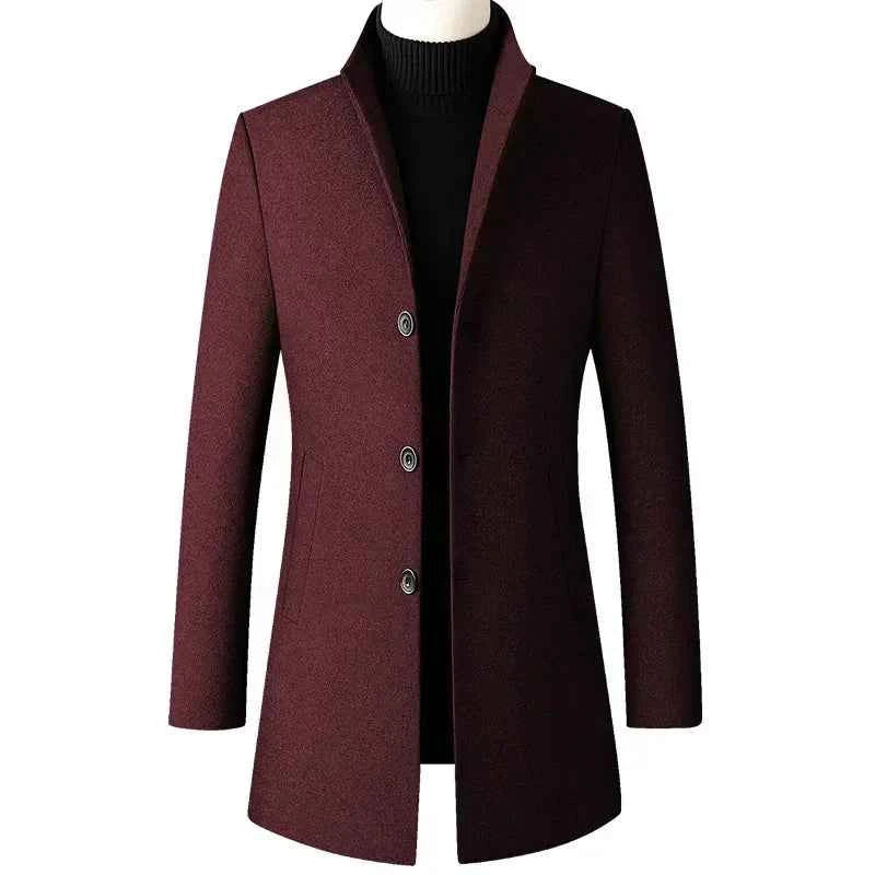 TFETTERS Brand Trench Coat Korean Fashion Business Casual Stand Collar Long Jackets for Men 2025 Autumn Windbreaker Winter Coats
