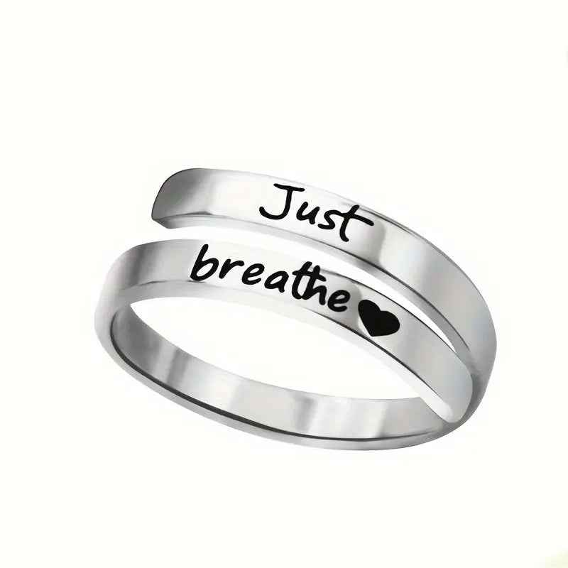 Silver Spiral Heart Ring