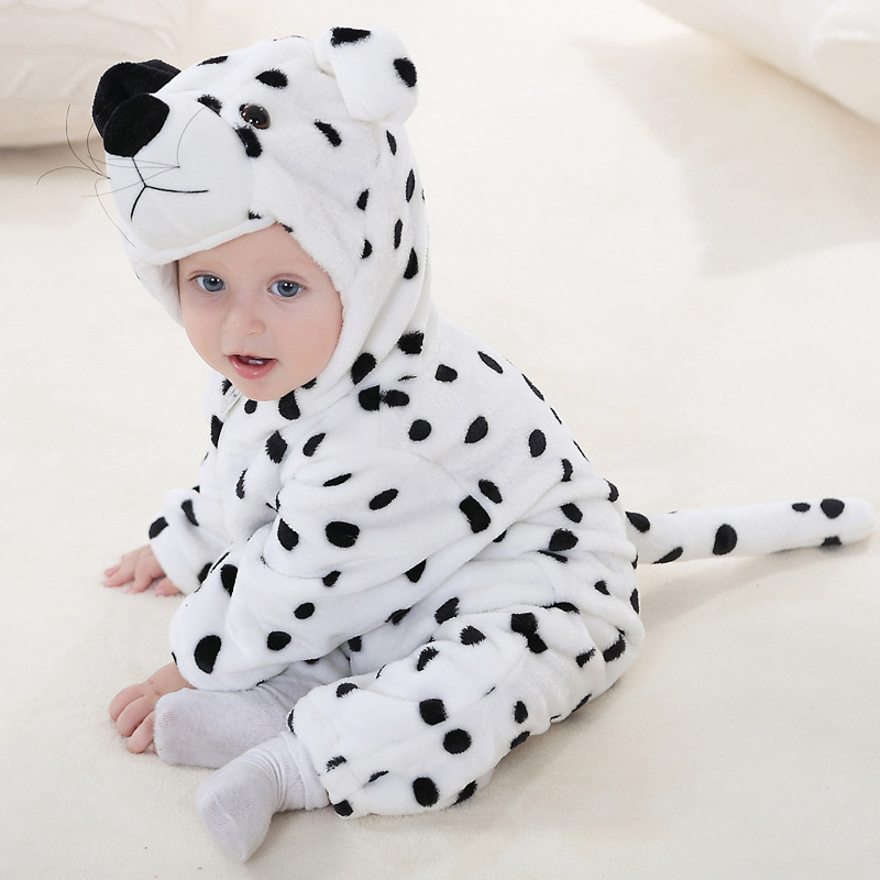 Baby Jumpsuit Newborn Flannel Animal Romper - HollySaleShop