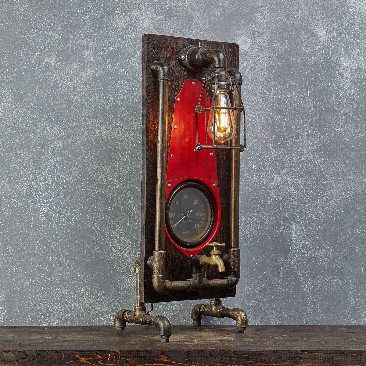 Fireballs Woden Lamp