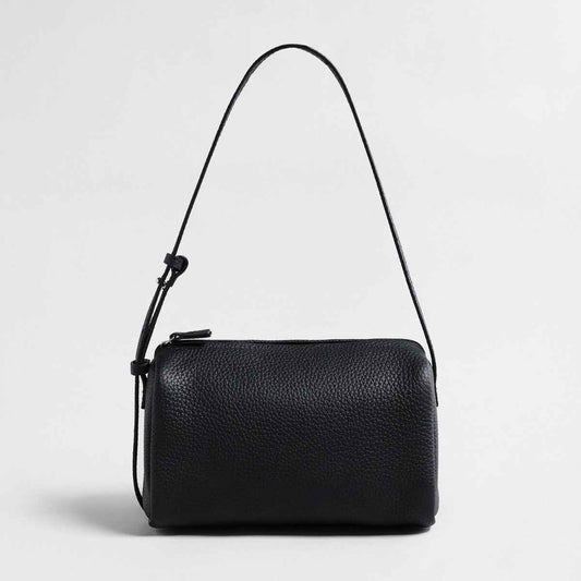 Premium Pebbled Calfskin Cylinder Bag – Trending Barrel Shoulder Crossbody