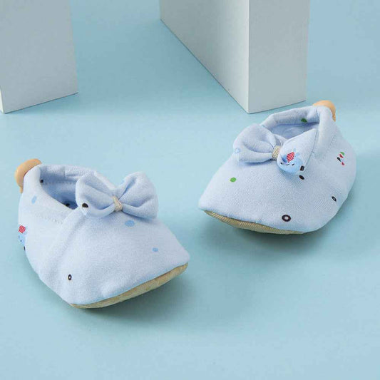 MyKids-USA® Baby Simple Cartoon Print Soft Sole Anti-slip Shoes with Cotton Fabric