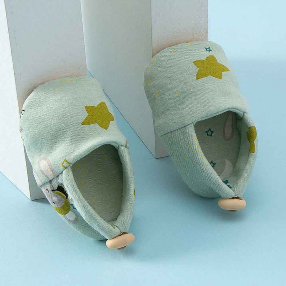 MyKids-USA® Baby Simple Cartoon Print Soft Sole Anti-slip Shoes with Cotton Fabric